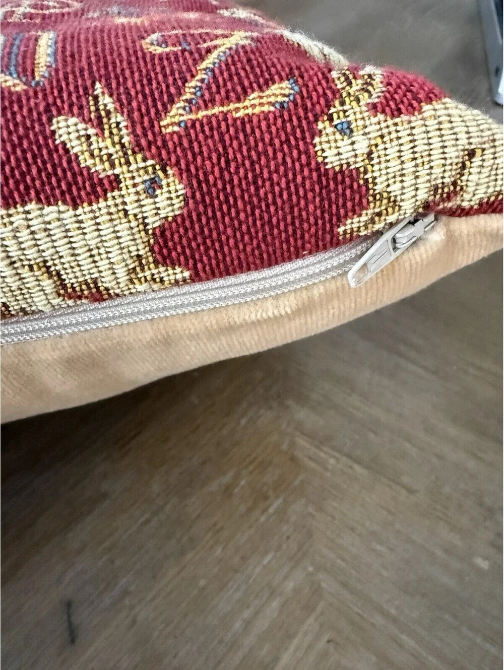 Two Mini Decorative Pillows Zip Off Cover